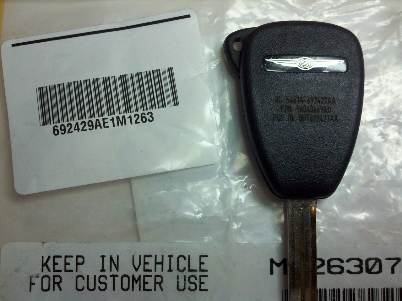 OEM Chrysler 3 button RemoteHead Key OEM  2005 2006 2007 2008 2009 2010 2011 2012