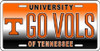 Tennessee Volunteers NCAA "GO VOLS" License Plate