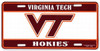 Virginia Tech Hokies NCAA License Plate