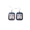 Texas Rangers MLB Polka Dot Style Dangle Earrings