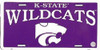Kansas State Wildcats NCAA License Plate