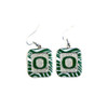 Oregon Ducks NCAA Zebra Style Dangle Earrings