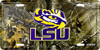 LSU Tigers NCAA Camo License Plate