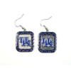 Kentucky Wildcats NCAA Polka Dot Style Dangle Earrings