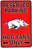 Arkansas Razorbacks NCAA "Hogs Fans Only" Reserved Parking Sign