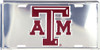 Texas A&M Aggies NCAA Silver Mirror License Plate