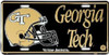 Georgia Tech Yellow Jackets NCAA "Helmet" License Plate