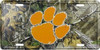 Clemson Tigers NCAA Camo License Plate