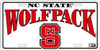 NC State Wolfpack NCAA License Plate