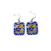 Kansas Jayhawks NCAA Zebra Style Dangle Earrings