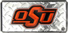 Oklahoma State Cowboys NCAA "Diamond" License Plate