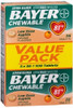 Bayer Orange Flavored Chewable Low Dose Aspirin 3 Bottle Value Pack