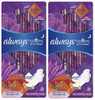 Always Radiant Size 4 Overnight Pads Light, Clean Scent 2 Pack