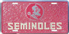 Florida State Seminoles NCAA Mosaic License Plate