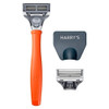 Harry's Razor Handle + 2 Cartridges Bright Orange