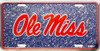 Ole Miss Rebels NCAA Mosaic License Plate