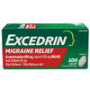 Excedrin Migraine Pain Reliever 100 Caplets Bottle