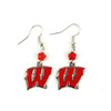 Wisconsin Badgers NCAA Sophie Style Dangle Earrings