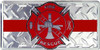 Firefighter Red Line License Plate