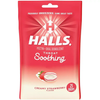 Halls Pectin Oral Demulcent Throat Soothing Drops Creamy Strawberry