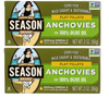 Season Brand Anchovies Flat Fillets in Olive Oil 2 Pack