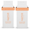 Native Sweet Peach & Nectar Body Wash 2 Pack