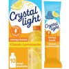 Crystal Light On The Go Energy Boost Drink Mix Classic Lemonade