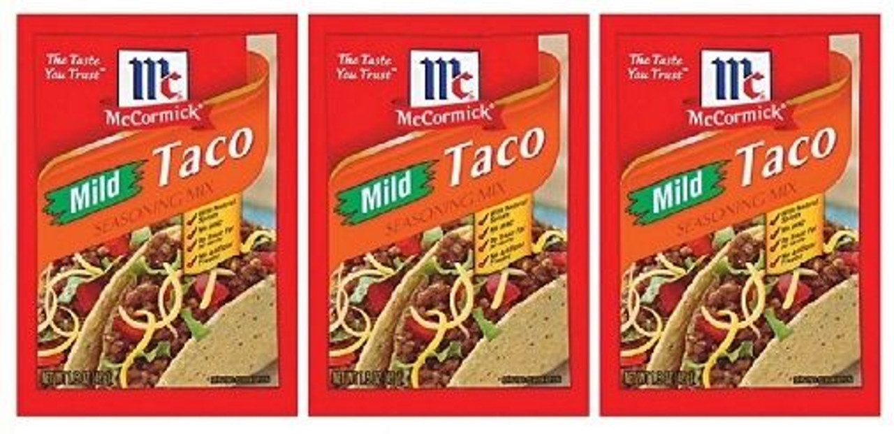 Mccormick Mild Taco Seasoning Mix 3 Packet Pack Shop Jadas 8983