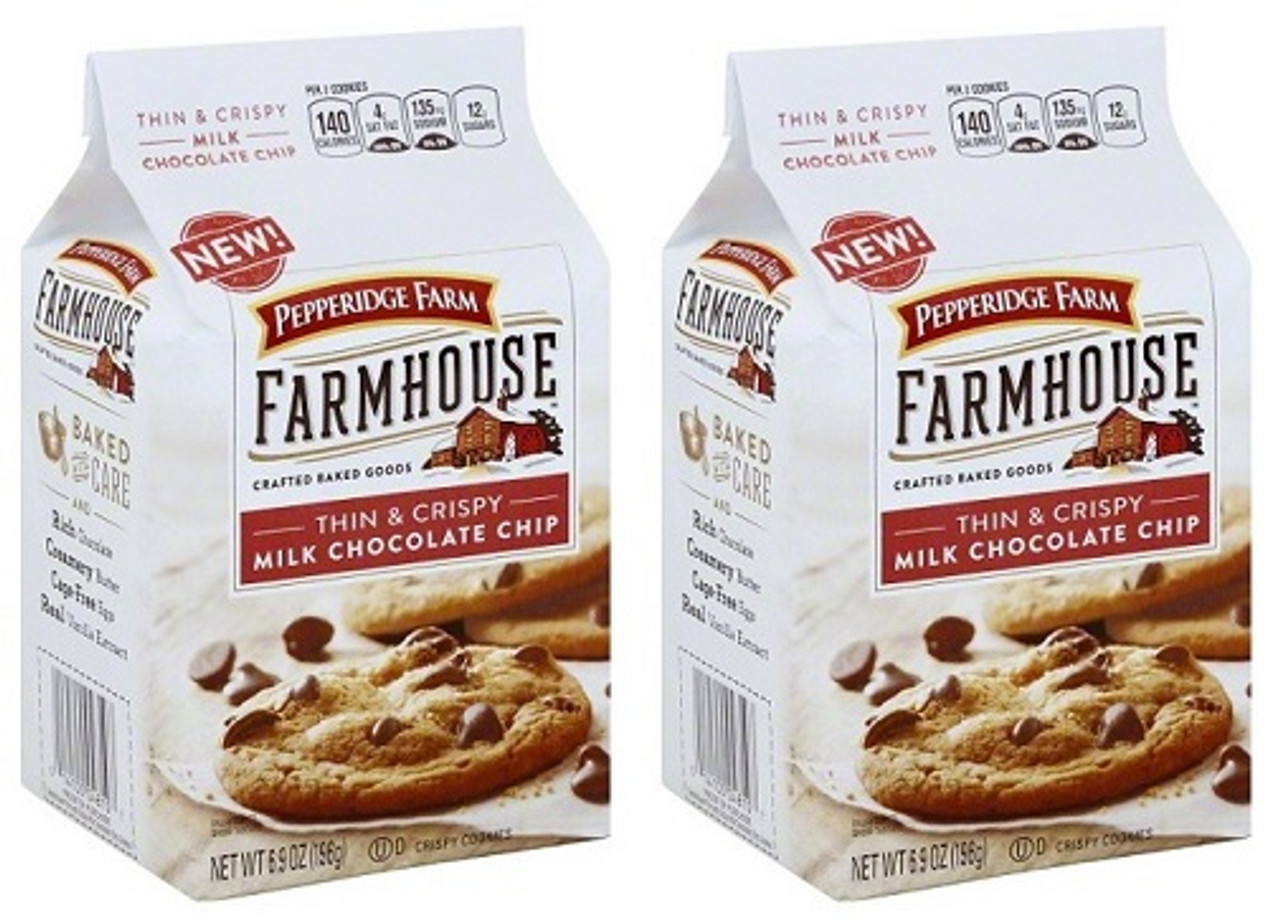 Pepperidge Farm Farmhouse Thin & Crispy Milk Chocolate Chip Cookies, 6.9 Oz  Bag