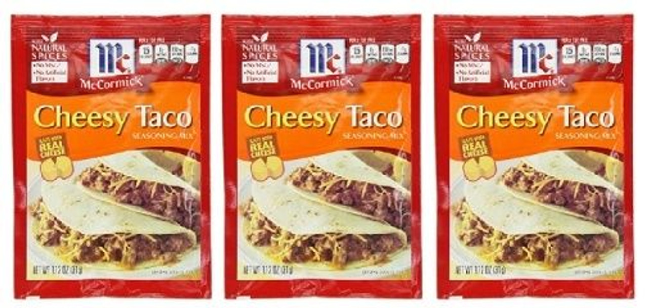 Mccormick Cheesy Taco Seasoning Mix 3 Packet Pack Shop Jadas 2355