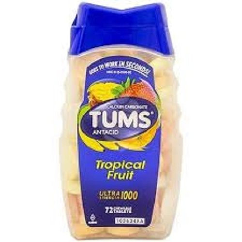 Tums Ultra 1000 Maximum Strength Tropical Fruit Antacid/Calcium Supplement