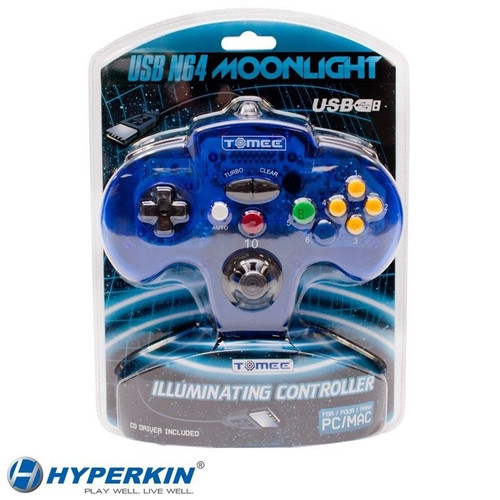 Tomee Nintendo 64 PC & MAC USB Moonlight Illuminating LED GamePad Controller