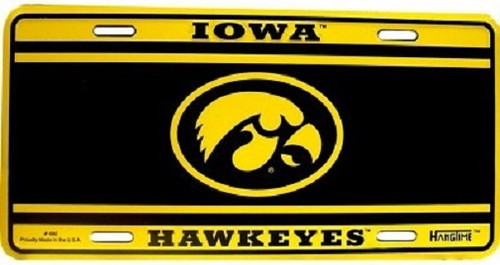 Iowa Hawkeyes NCAA Team Color License Plate