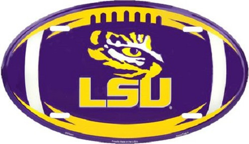 LSU Tigers NCAA Oval License Plate