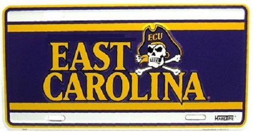 East Carolina Pirates NCAA Team Color License Plate