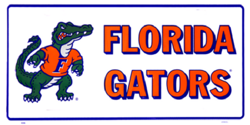 Florida Gators NCAA License Mascot Plate