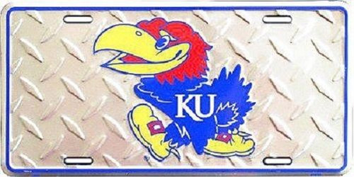 Kansas Jayhawks NCAA "Diamond" License Plate