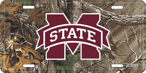 Mississippi State Bulldogs NCAA Camo License Plate