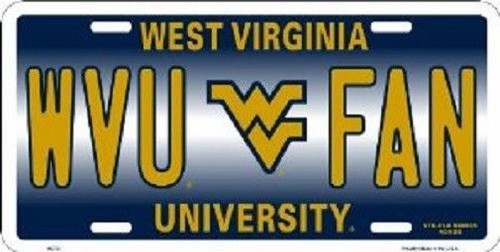 West Virginia Mountaineers NCAA WVU Fan License Plate
