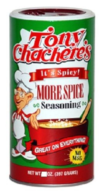 Tony Chachere's More Spice Seasoning "It's Spicy" Chacheres