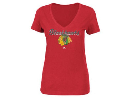 Chicago Blackhawks NHL Majestic V-Neck Top