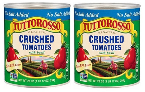 Tuttorosso Crushed Tomatoes With Basil No Salt Added 2 Can Pack