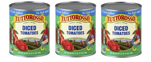 Tuttorosso Diced Tomatoes No Salt Added 3 Can Pack