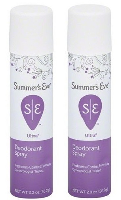 Summer's Eve Ultra Feminine Deodorant Spray 2 Bottle Pack
