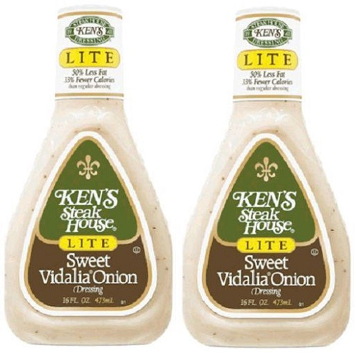 Ken's Steak House Lite Sweet Vidalia Onion Dressing 2 Bottle Pack