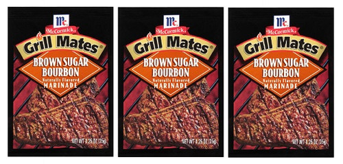 McCormick Grill Mates Brown Sugar Bourbon Marinade Mix 3 Packets