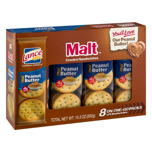 Lance Malt Sandwich Crackers with Peanut Butter
