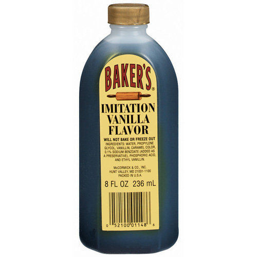 Baker's Imitation Vanilla Flavor 8 oz Bottle