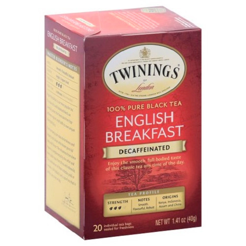 Twinings Of London English Breakfast Decaffeinated Pure Black Tea