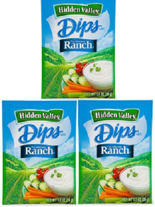 Hidden Valley Dips Original Ranch Dip Mix 3 Packets